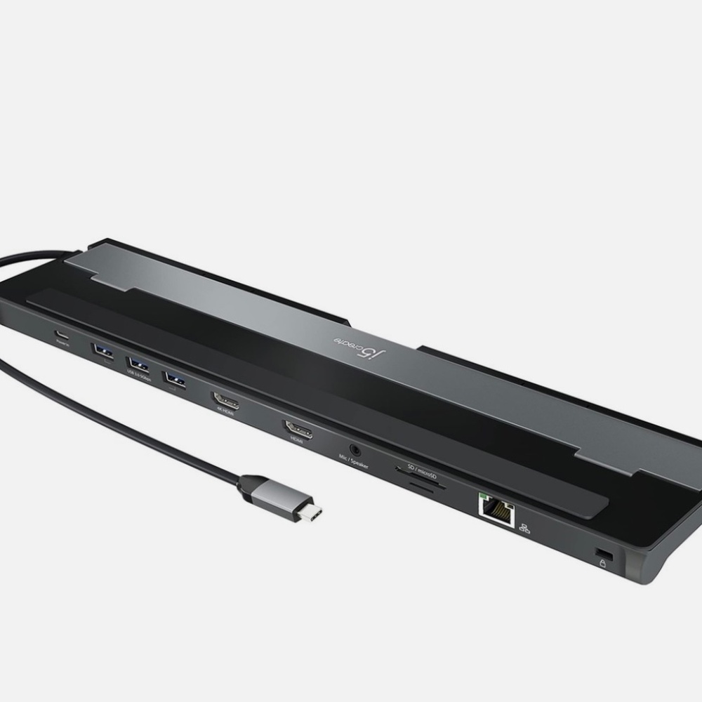 j5create USB-C Dual HDMI Docking Station (10-in-1) 4K + 1080p Dual HDMI Display